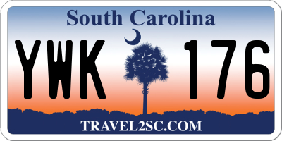 SC license plate YWK176