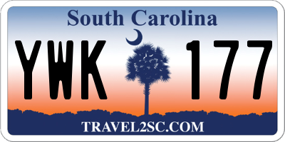 SC license plate YWK177