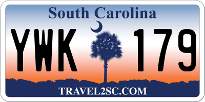 SC license plate YWK179