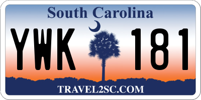 SC license plate YWK181