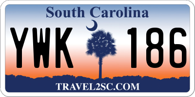 SC license plate YWK186