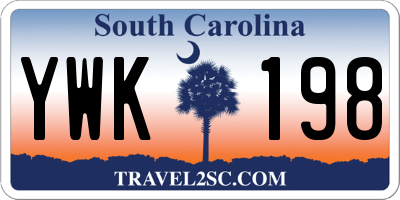 SC license plate YWK198