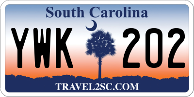 SC license plate YWK202