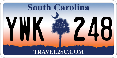 SC license plate YWK248