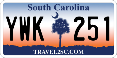SC license plate YWK251