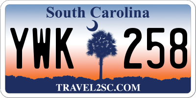 SC license plate YWK258
