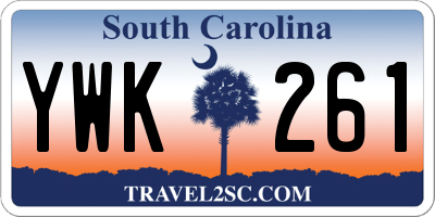 SC license plate YWK261