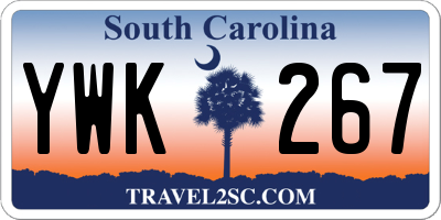 SC license plate YWK267