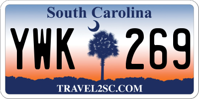 SC license plate YWK269