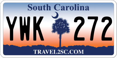 SC license plate YWK272