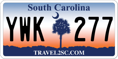 SC license plate YWK277