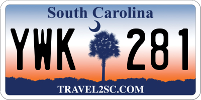 SC license plate YWK281