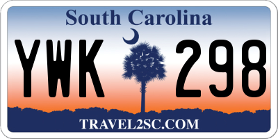 SC license plate YWK298