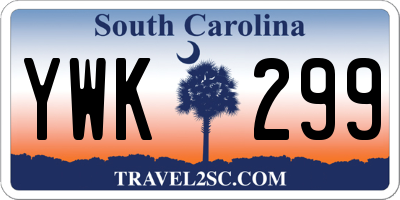 SC license plate YWK299