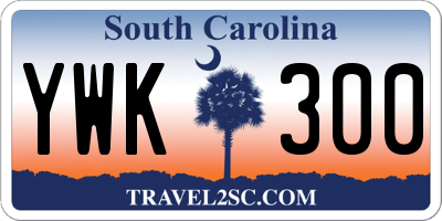 SC license plate YWK300