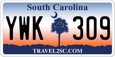 SC license plate YWK309