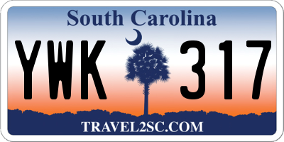 SC license plate YWK317
