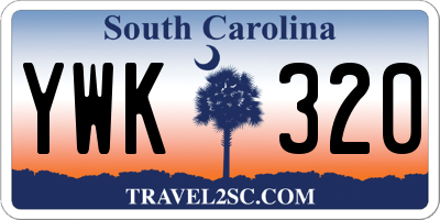 SC license plate YWK320