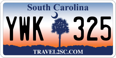 SC license plate YWK325