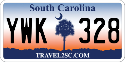 SC license plate YWK328