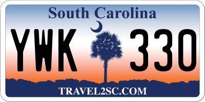 SC license plate YWK330