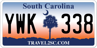 SC license plate YWK338