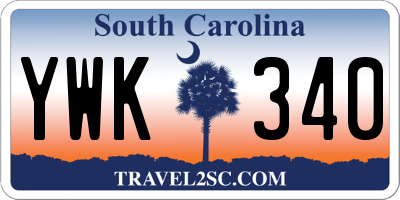 SC license plate YWK340