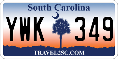 SC license plate YWK349