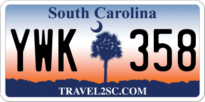 SC license plate YWK358