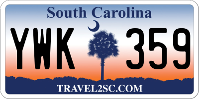 SC license plate YWK359