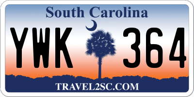 SC license plate YWK364