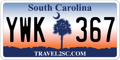 SC license plate YWK367