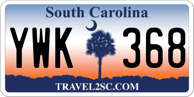 SC license plate YWK368