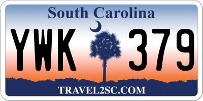 SC license plate YWK379