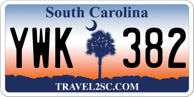 SC license plate YWK382