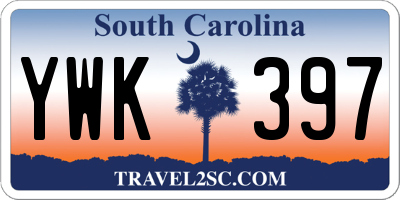 SC license plate YWK397