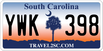 SC license plate YWK398