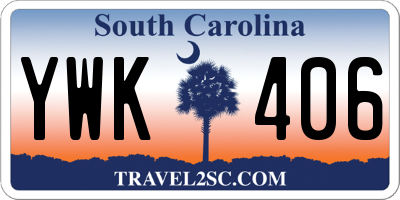 SC license plate YWK406