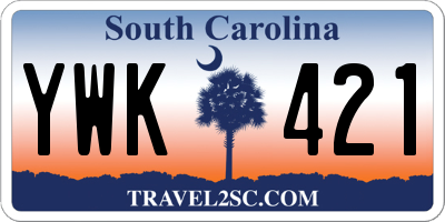 SC license plate YWK421