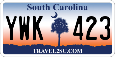 SC license plate YWK423