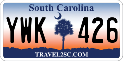 SC license plate YWK426