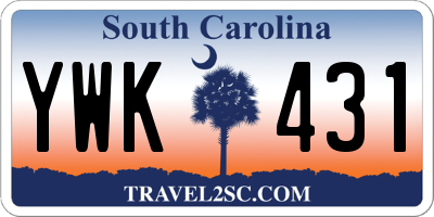 SC license plate YWK431