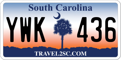 SC license plate YWK436