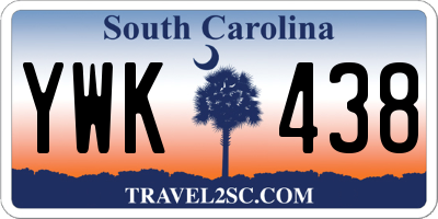 SC license plate YWK438