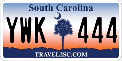 SC license plate YWK444