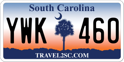 SC license plate YWK460