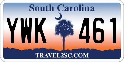 SC license plate YWK461