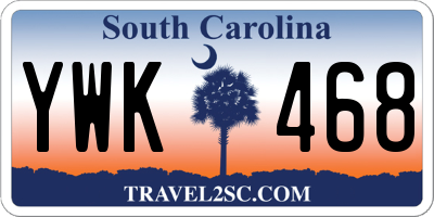 SC license plate YWK468