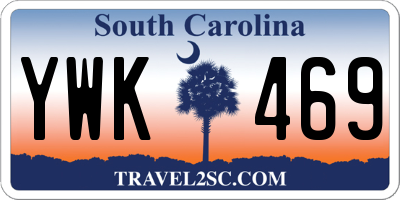 SC license plate YWK469