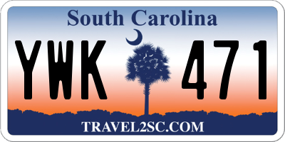 SC license plate YWK471